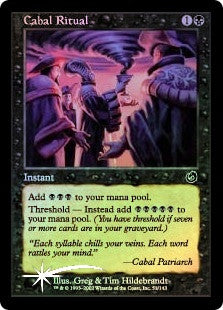 陰謀団の儀式/Cabal Ritual foil Cabal Ritual – Crown Town Games